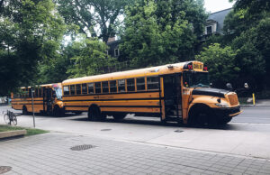 bus escolar de los estudiantes de año escolar en estados unidos